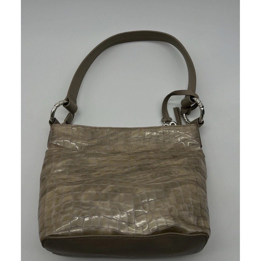 BRIGHTON CHERIE BEACHWOOD LEATHER SHOULDER HANDBAG